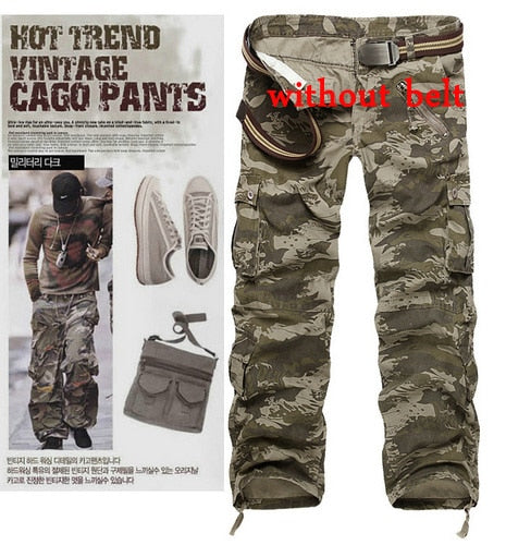 2022 Hot sale free shipping men cargo pants camouflage  trousers military pants for man 7 colors