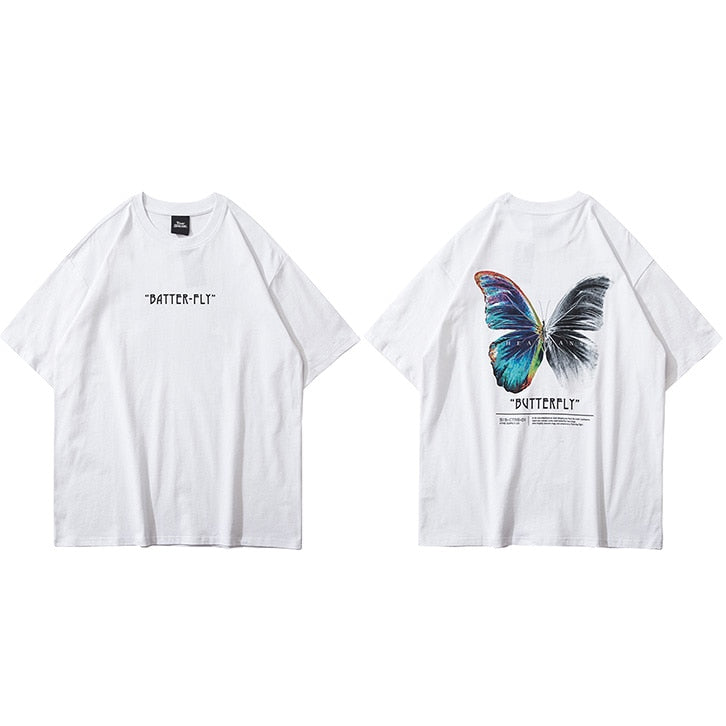 Hip Hop Oversize T-Shirt Butterfly