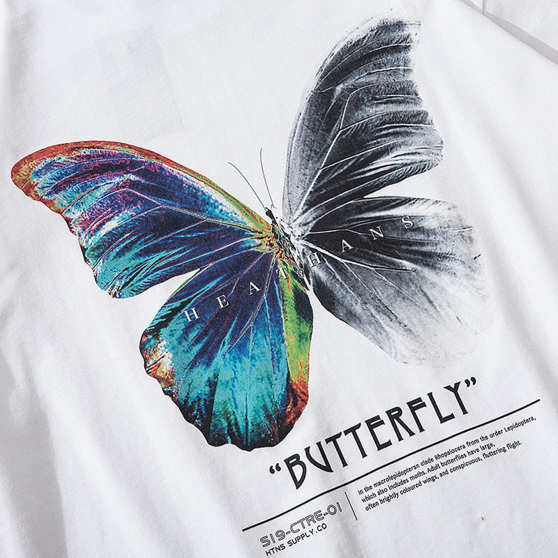 Hip Hop Oversize T-Shirt Butterfly