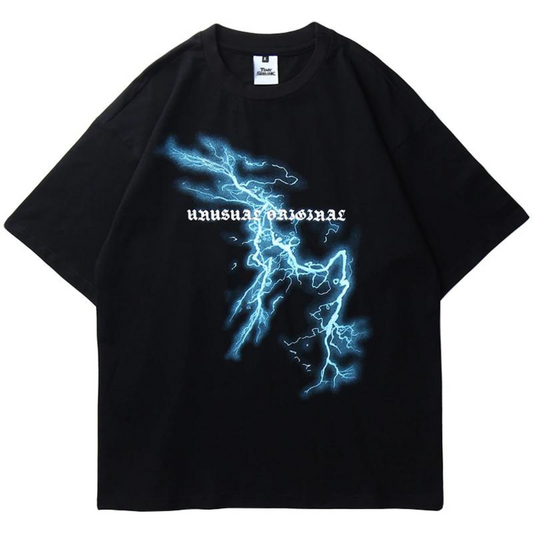 Hip Hop T-Shirt Lightning Skull Moon