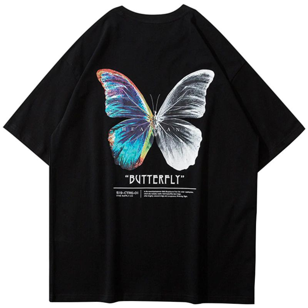 Hip Hop Oversize T-Shirt Butterfly